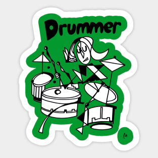 Drummer (Female) by Pollux Sticker